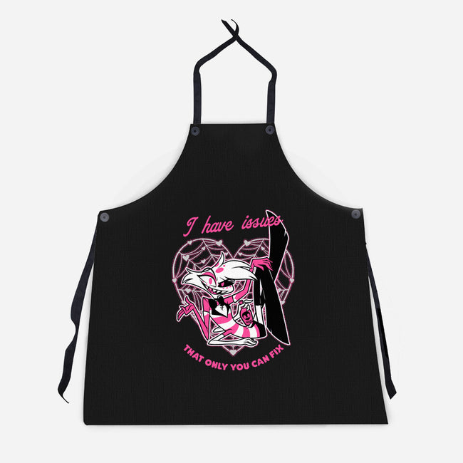 I Have Angel Issues-Unisex-Kitchen-Apron-Studio Mootant