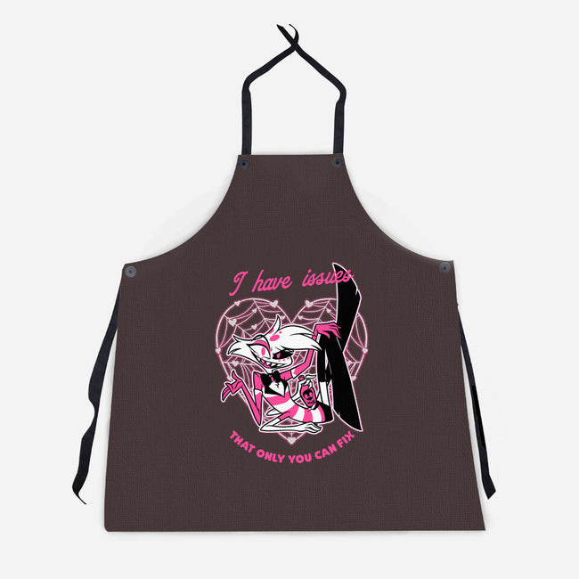 I Have Angel Issues-Unisex-Kitchen-Apron-Studio Mootant