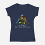 A Death In The School-Womens-V-Neck-Tee-zascanauta