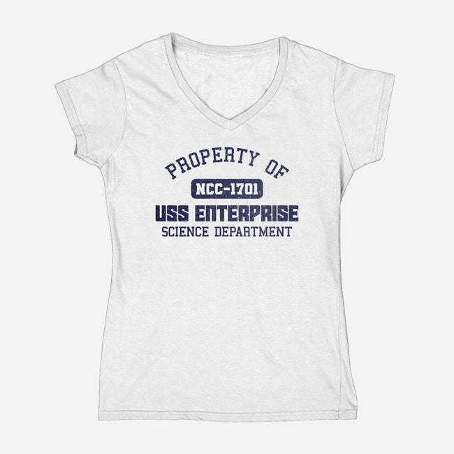 Enterprise Science Department-Womens-V-Neck-Tee-kg07