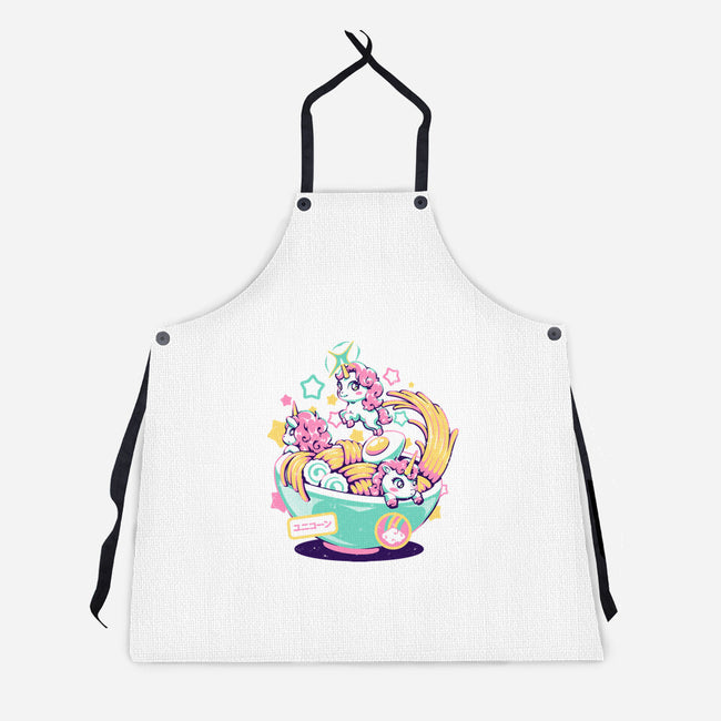 Unicorn Bowl-Unisex-Kitchen-Apron-eduely