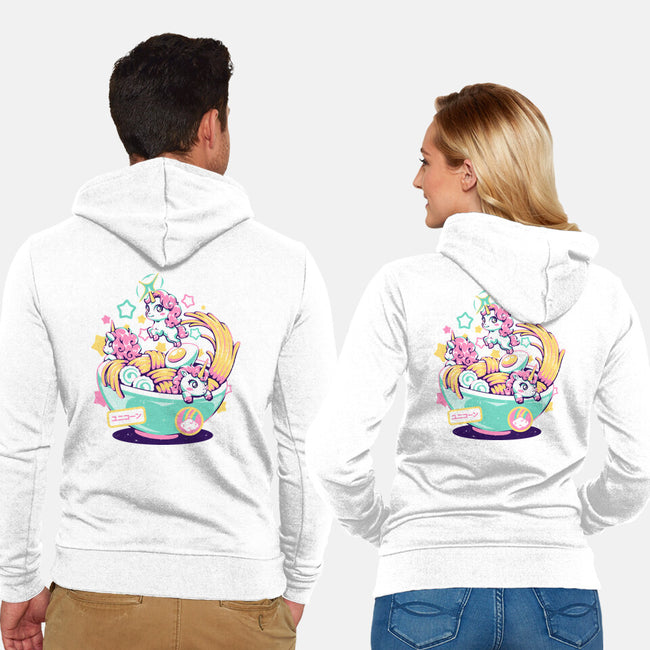 Unicorn Bowl-Unisex-Zip-Up-Sweatshirt-eduely