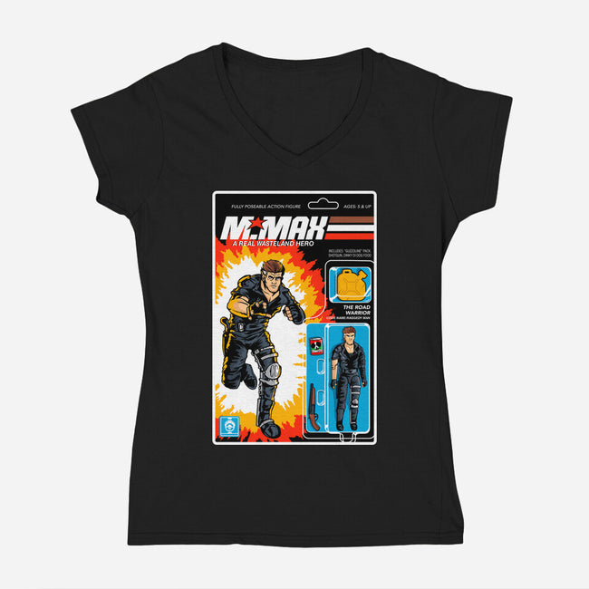 A Real Wasteland Hero-Womens-V-Neck-Tee-demonigote