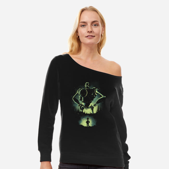 The Iron Hero-Womens-Off Shoulder-Sweatshirt-retrodivision