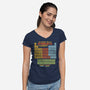 The Periodic Table Of Intergalactic Elements-Womens-V-Neck-Tee-kg07