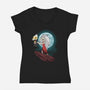 The Titan King-Womens-V-Neck-Tee-jasesa