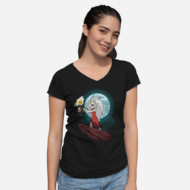 The Titan King-Womens-V-Neck-Tee-jasesa