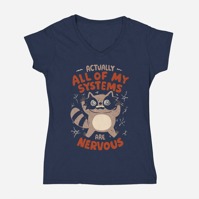 Nervous System-Womens-V-Neck-Tee-eduely