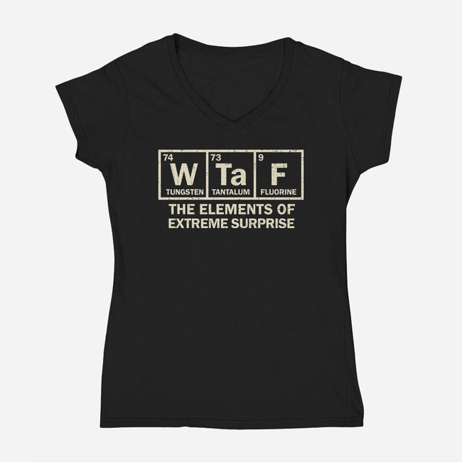 The Elements Of Extreme Surprise-Womens-V-Neck-Tee-kg07