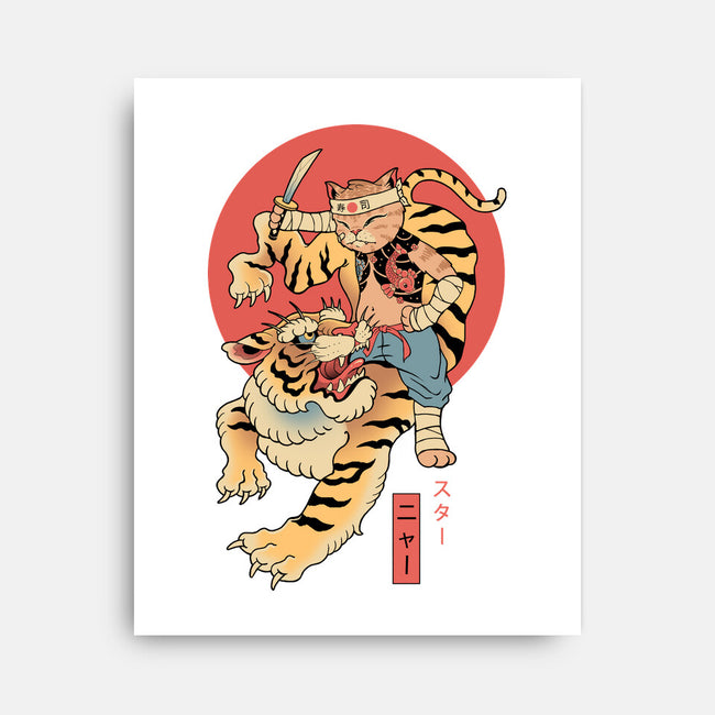 Tiger Cat Meowster-None-Stretched-Canvas-vp021