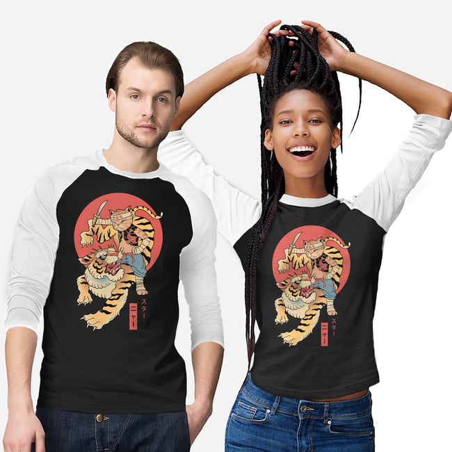 Tiger Cat Meowster-Unisex-Baseball-Tee-vp021