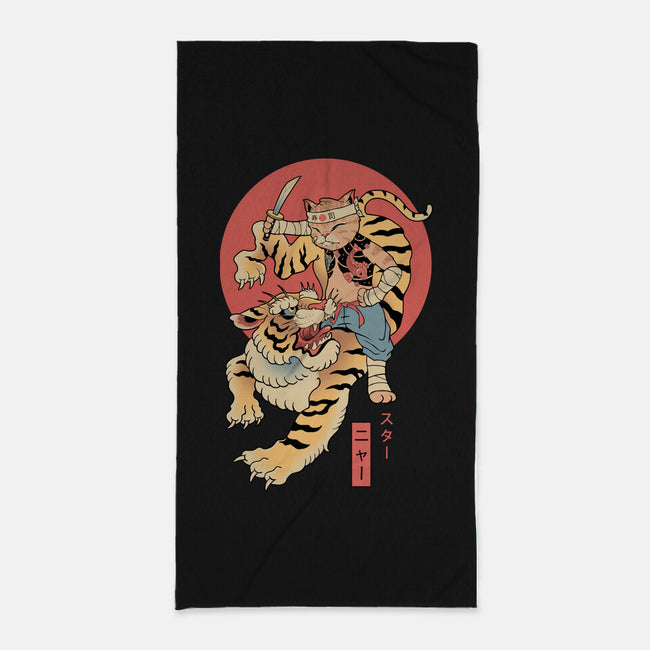 Tiger Cat Meowster-None-Beach-Towel-vp021