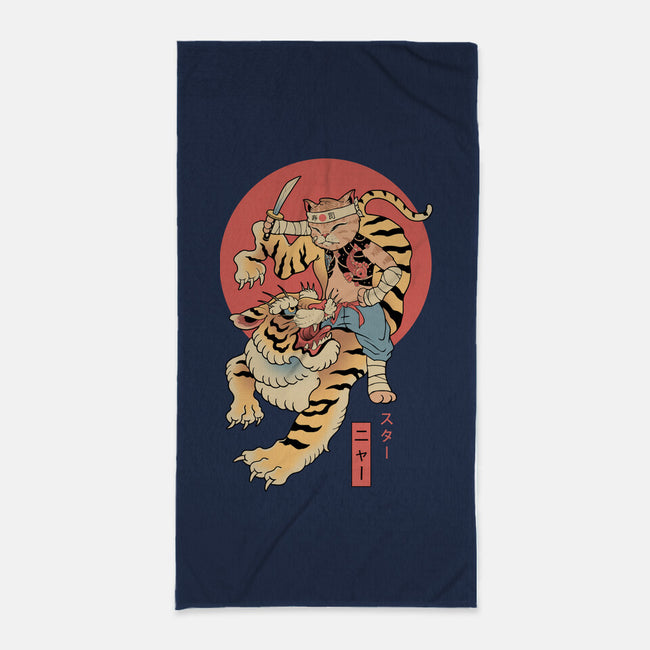 Tiger Cat Meowster-None-Beach-Towel-vp021