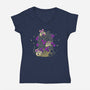 Creepy Cute Bunnies-Womens-V-Neck-Tee-xMorfina