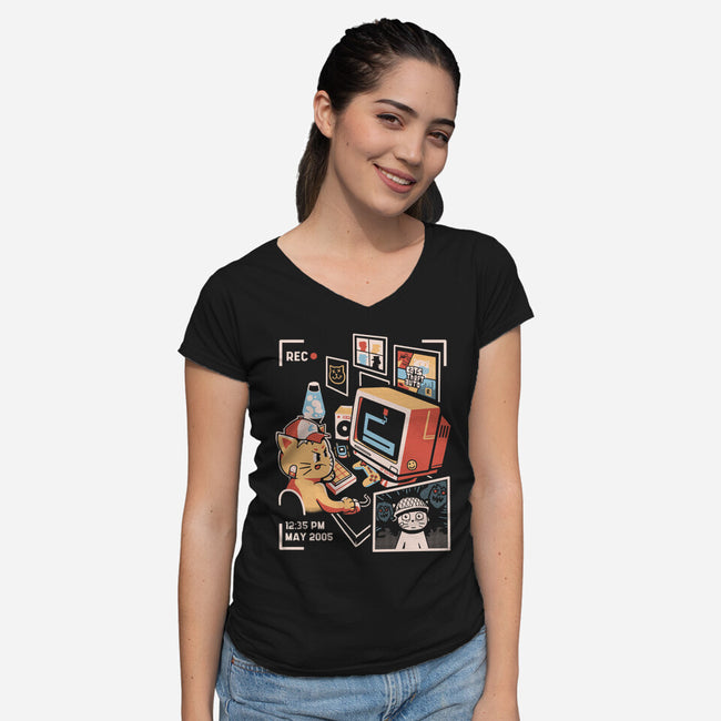 My First Trauma-Womens-V-Neck-Tee-Heyra Vieira