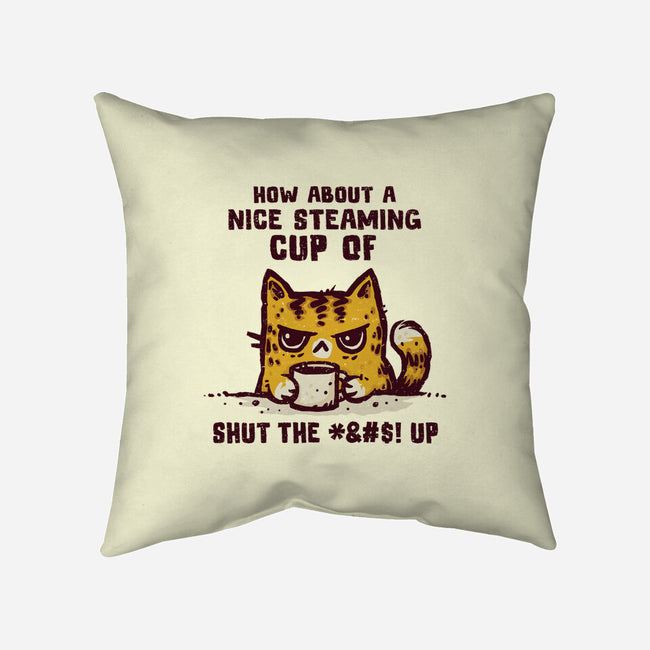 A Nice Steaming Cup-None-Removable Cover-Throw Pillow-kg07