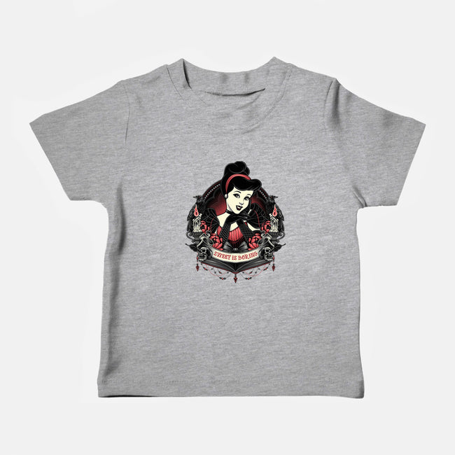 Sweet Is Boring-Baby-Basic-Tee-glitchygorilla