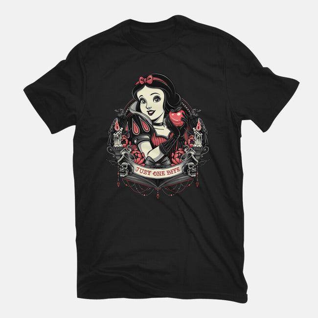 Goth Snow White-Womens-Fitted-Tee-glitchygorilla