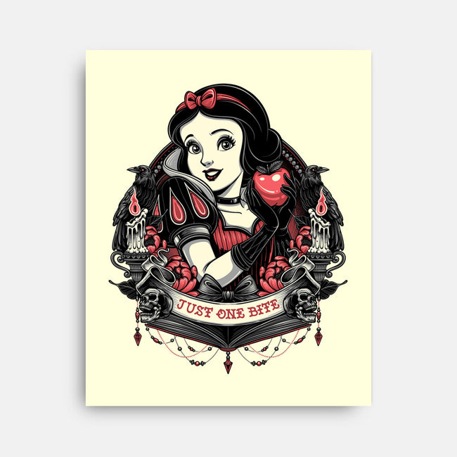 Goth Snow White-None-Stretched-Canvas-glitchygorilla