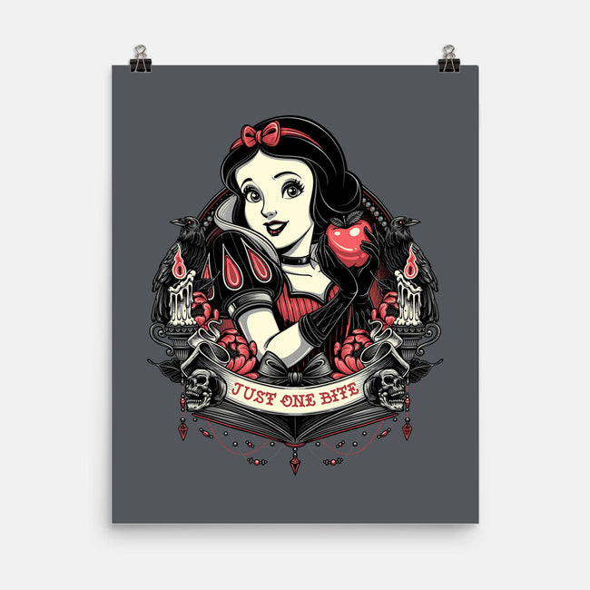 Goth Snow White-None-Matte-Poster-glitchygorilla