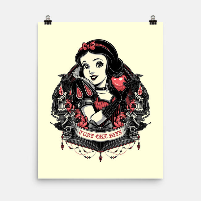 Goth Snow White-None-Matte-Poster-glitchygorilla