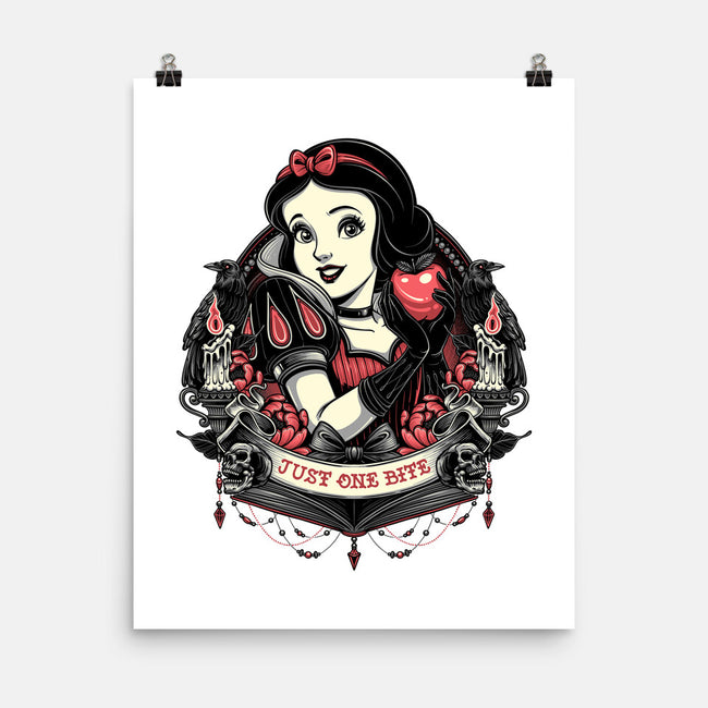 Goth Snow White-None-Matte-Poster-glitchygorilla