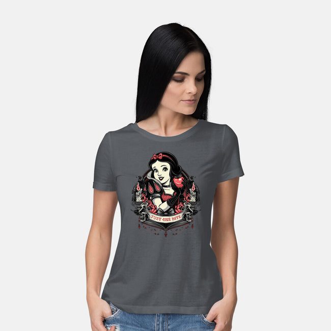 Goth Snow White-Womens-Basic-Tee-glitchygorilla