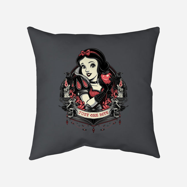 Goth Snow White-None-Removable Cover w Insert-Throw Pillow-glitchygorilla