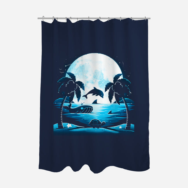 Summer Animals-None-Polyester-Shower Curtain-Vallina84