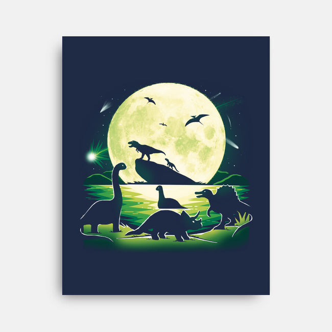 Jurassic Animals-None-Stretched-Canvas-Vallina84