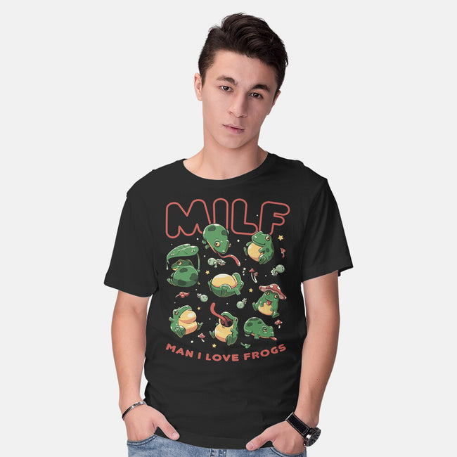 Man I Love Frogs-Mens-Basic-Tee-koalastudio