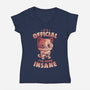 Insane Cat-Womens-V-Neck-Tee-eduely