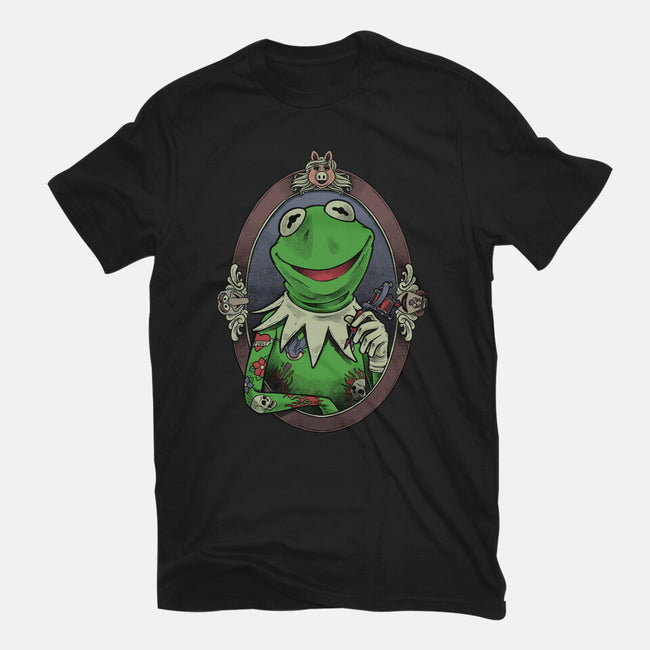 Tattoo Puppet Frog-Mens-Basic-Tee-Studio Mootant