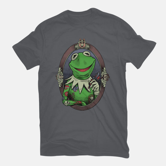 Tattoo Puppet Frog-Mens-Basic-Tee-Studio Mootant