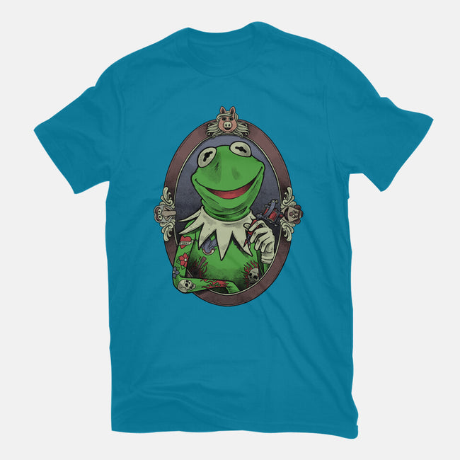 Tattoo Puppet Frog-Unisex-Basic-Tee-Studio Mootant