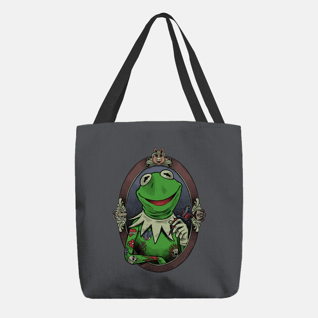 Tattoo Puppet Frog-None-Basic Tote-Bag-Studio Mootant