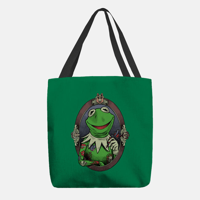 Tattoo Puppet Frog-None-Basic Tote-Bag-Studio Mootant