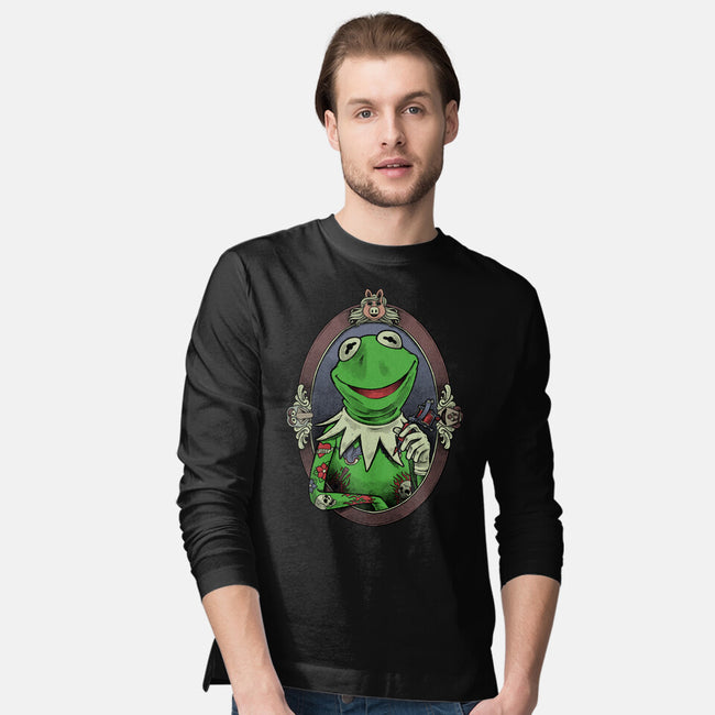 Tattoo Puppet Frog-Mens-Long Sleeved-Tee-Studio Mootant