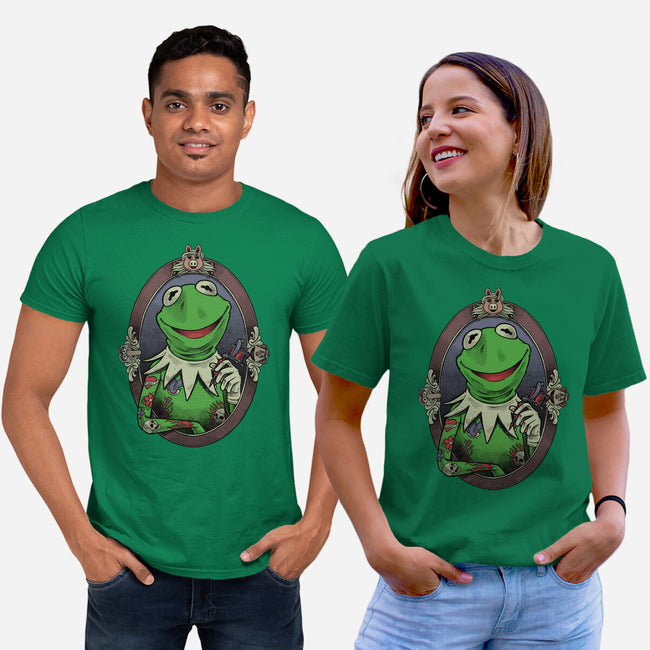 Tattoo Puppet Frog-Unisex-Basic-Tee-Studio Mootant