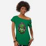 Tattoo Puppet Frog-Womens-Off Shoulder-Tee-Studio Mootant