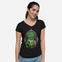 Tattoo Puppet Frog-Womens-V-Neck-Tee-Studio Mootant