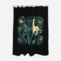 Starry Fiction-None-Polyester-Shower Curtain-zascanauta