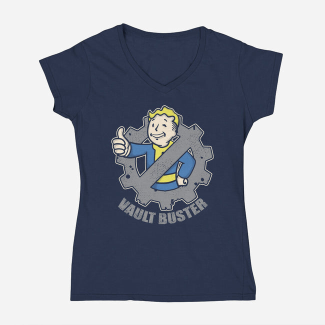 Vault Buster-Womens-V-Neck-Tee-turborat14