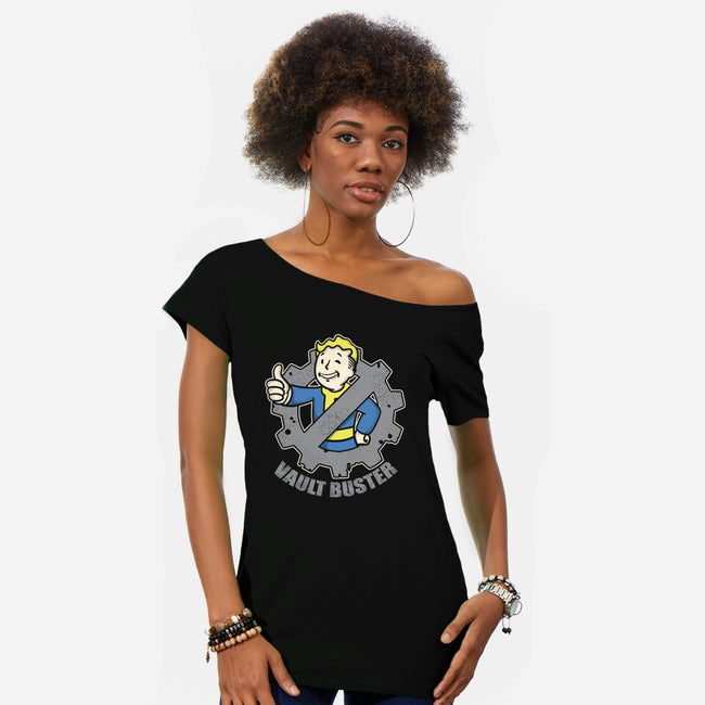 Vault Buster-Womens-Off Shoulder-Tee-turborat14