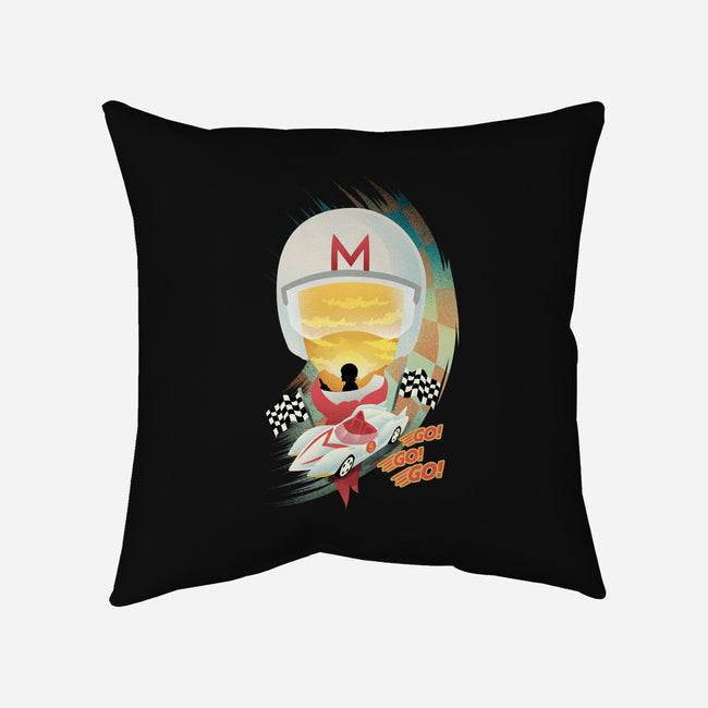 Go Racer-None-Removable Cover-Throw Pillow-dandingeroz