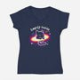 Cat Black Hole-Womens-V-Neck-Tee-NemiMakeit