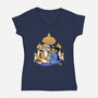 Kokeshi Arabian Princess-Womens-V-Neck-Tee-ellr