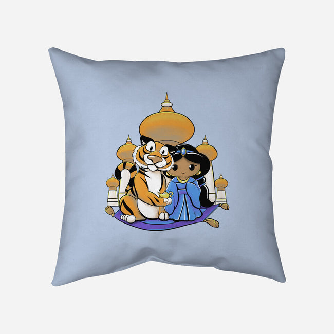 Kokeshi Arabian Princess-None-Removable Cover-Throw Pillow-ellr