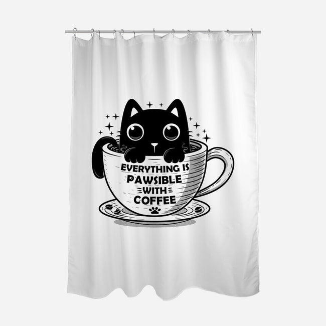 Everything Is Pawsible-None-Polyester-Shower Curtain-erion_designs