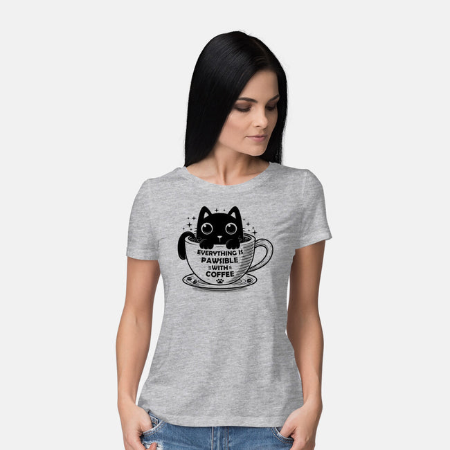 Everything Is Pawsible-Womens-Basic-Tee-erion_designs